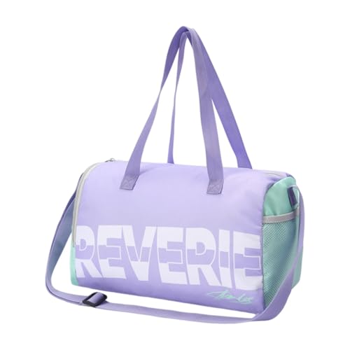 Hellery Sporttasche Reisetasche Fitnesstasche Wochenendtasche mit Separatem Schuhfach Und Nassfach Aus Wasserdichtem Polyester für Damen Und Herren für Fitnes, Lila von Hellery