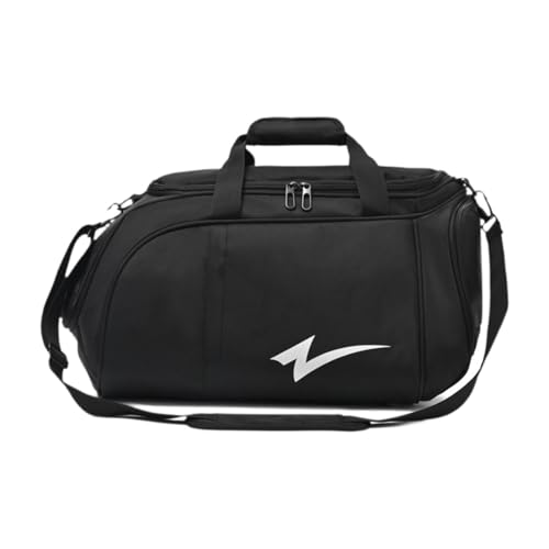 Hellery Sporttasche Reisetasche Trainingstasche Umhängetasche Wochenendtasche mit Schuhfach Und Nassfach Aus Robustem Gewebe für Damen Und Herren für Sport Un, Schwarz von Hellery