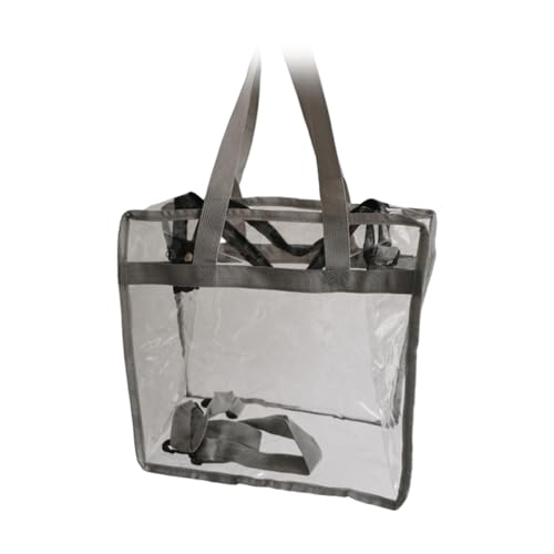 Hellery Transparente Kosmetiktasche Aus PVC für Musikfestivals, Wandern, Reisen Und Einkaufen, Grau von Hellery