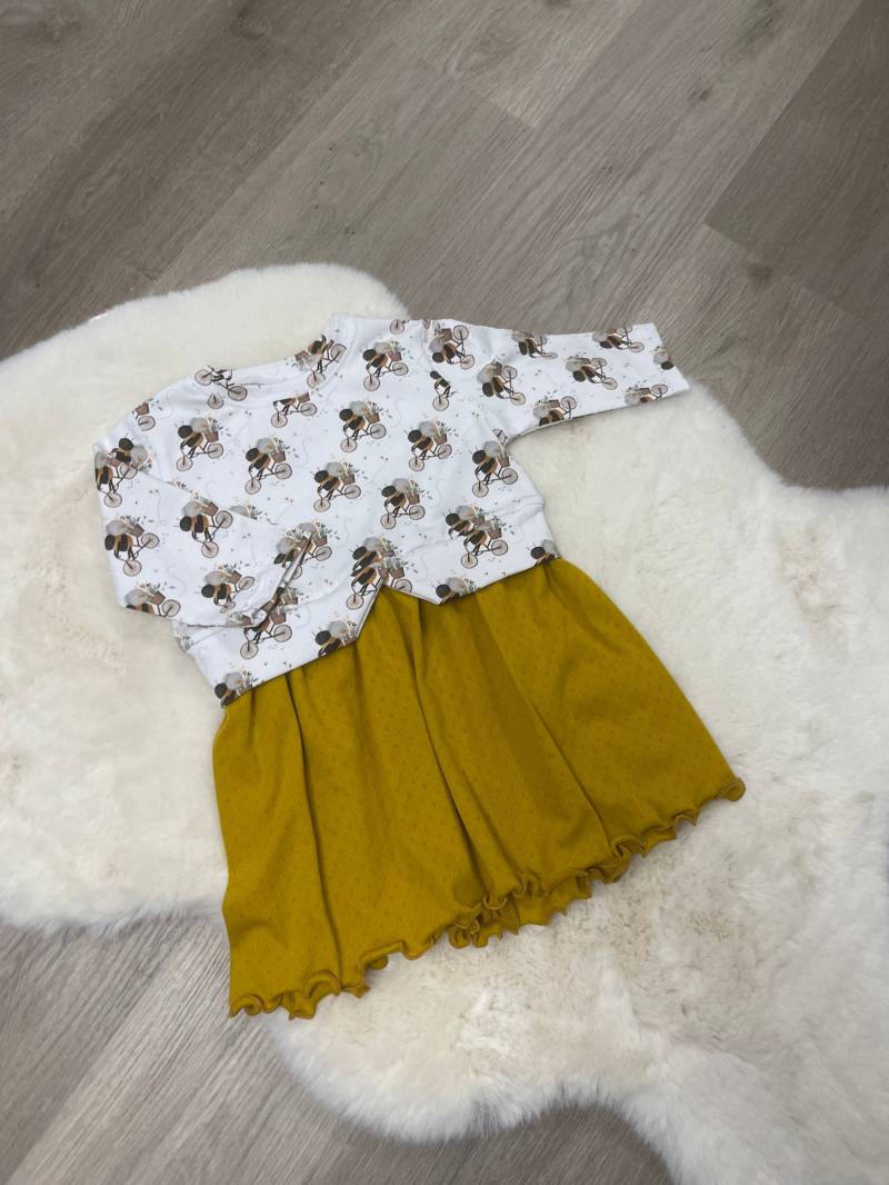 Girlysweater Blumenexpress/Senf von HelliMaus