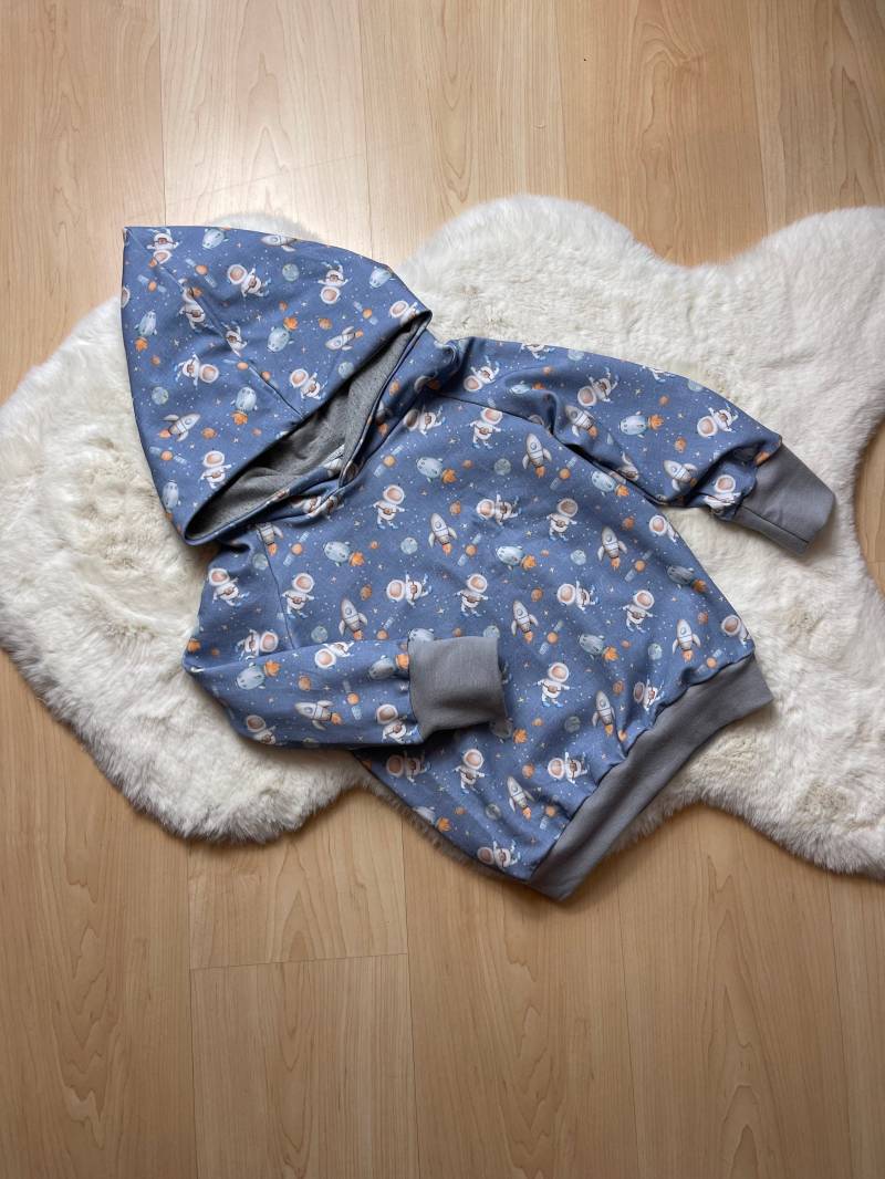 Hoodie Kleiner Astronaut Denim/Grau von HelliMaus