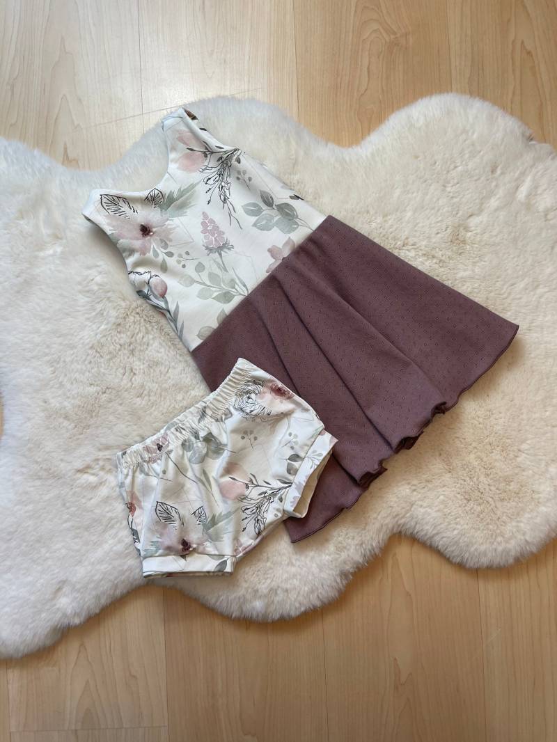 Top/Kleid Thea Magnolia/ Ajour Altmauve von HelliMaus