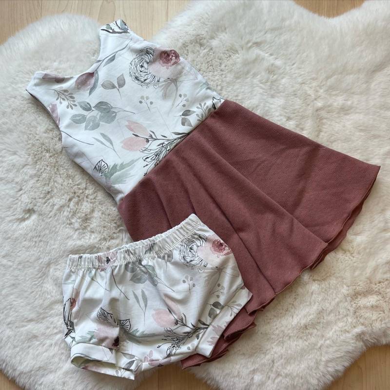 Top/Kleid Thea Magnolia/ Ajour Lehmrosa von HelliMaus