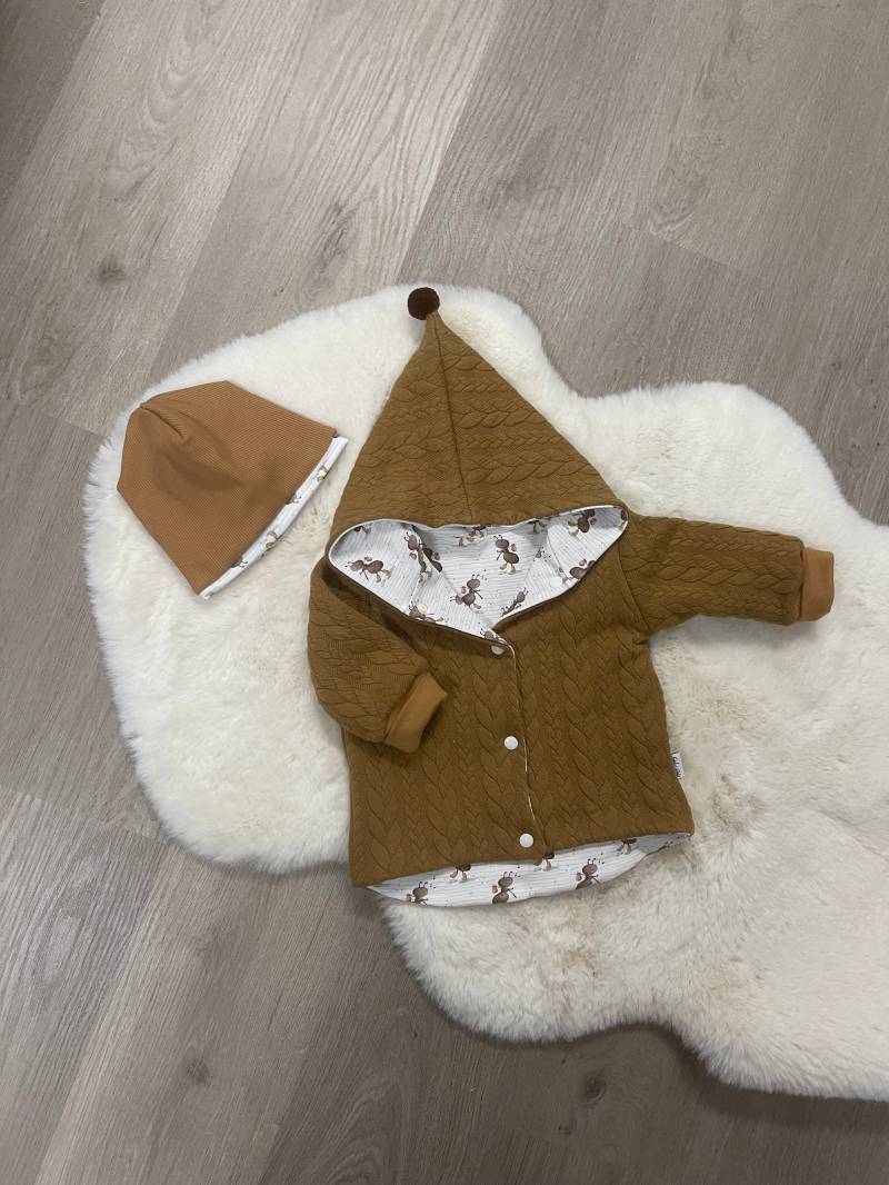 Zopfstrickjacke Camel/Rainy Days von HelliMaus