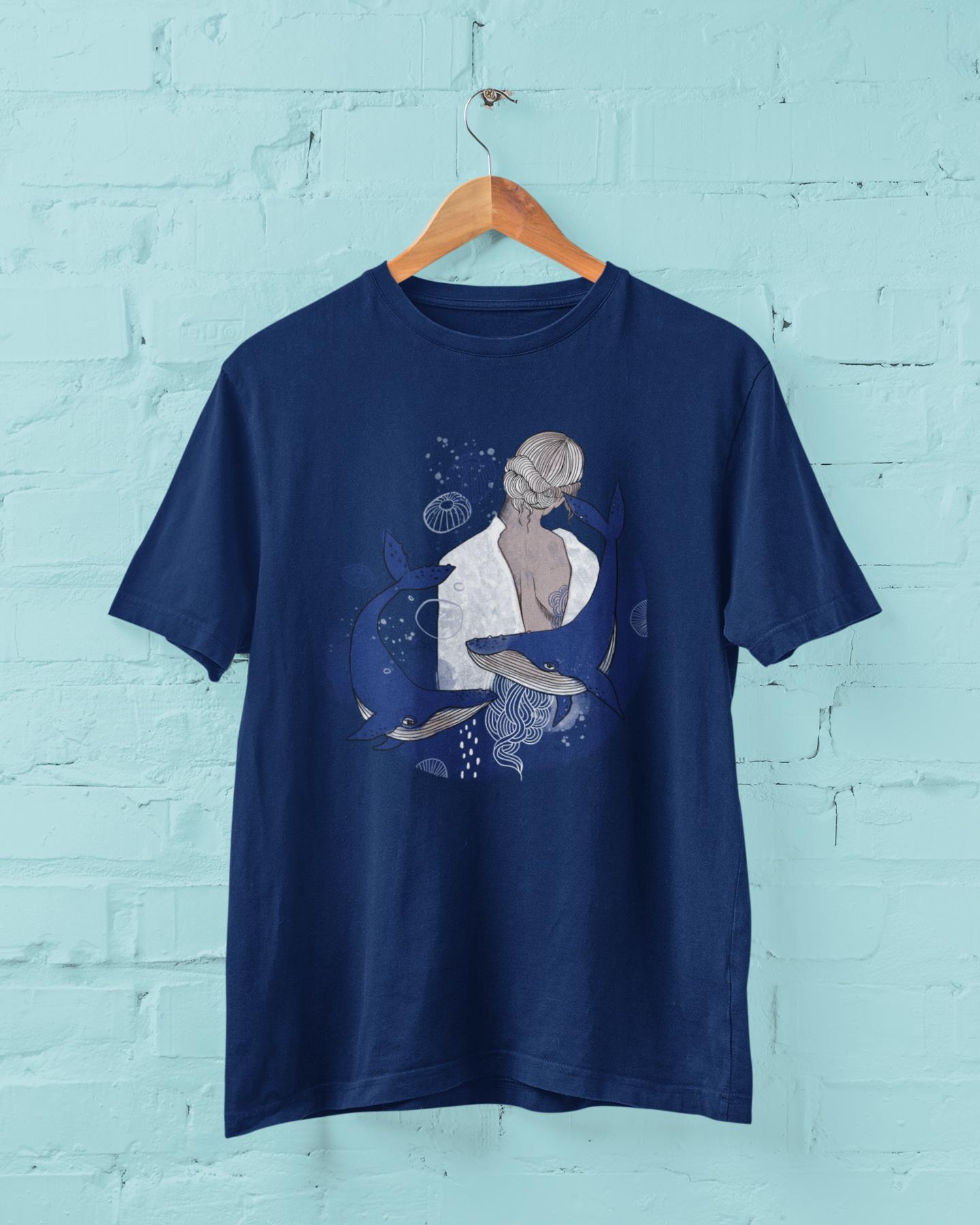 Shirt "Two Whales" Girl von HellicopterDE