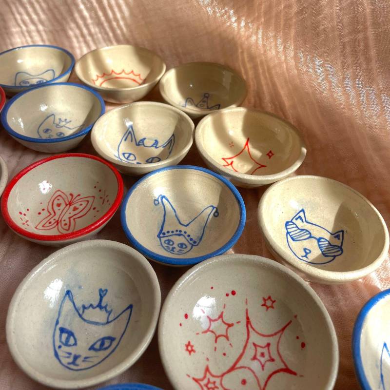Süße Keramik Schale, Geschenk Für Katze, Süsse Keramikschale, Geschenkschale, Originelle Kunst Süße Keramik Schale, Geschenk Für Katze, Süsse Keramikschale, Geschenkschale, Originelle Kunst von Hellkatclub
