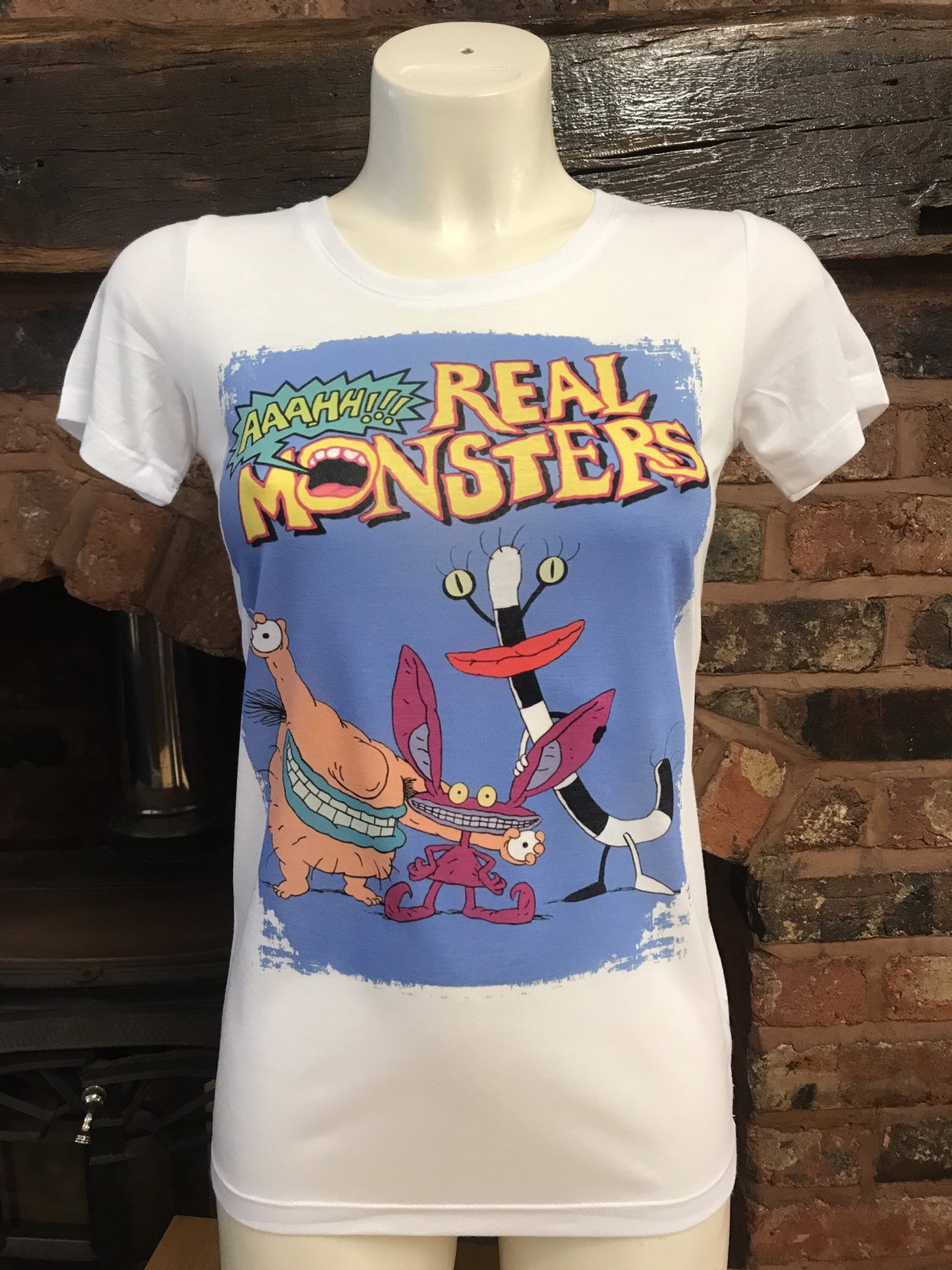 Aaahh Echte Monster - Weißes T-Shirt. Herren & Damen Alle Größen. Nickelodeon von Hellmouth