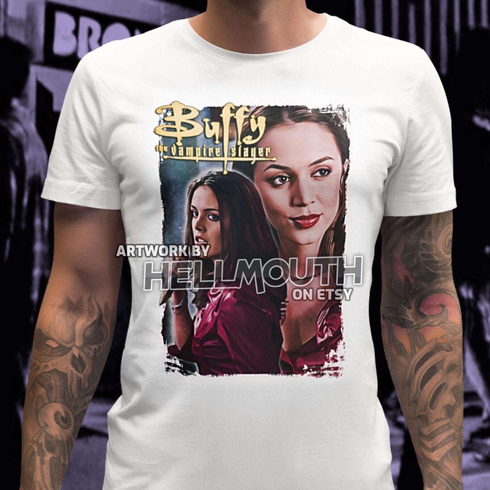Buffy The Vampire Slayer Faith T-Shirt. Herren & Damen Alle Größen. Eliza Dushku. Staffel 3 Enemies. 90Er Jahre von Hellmouth