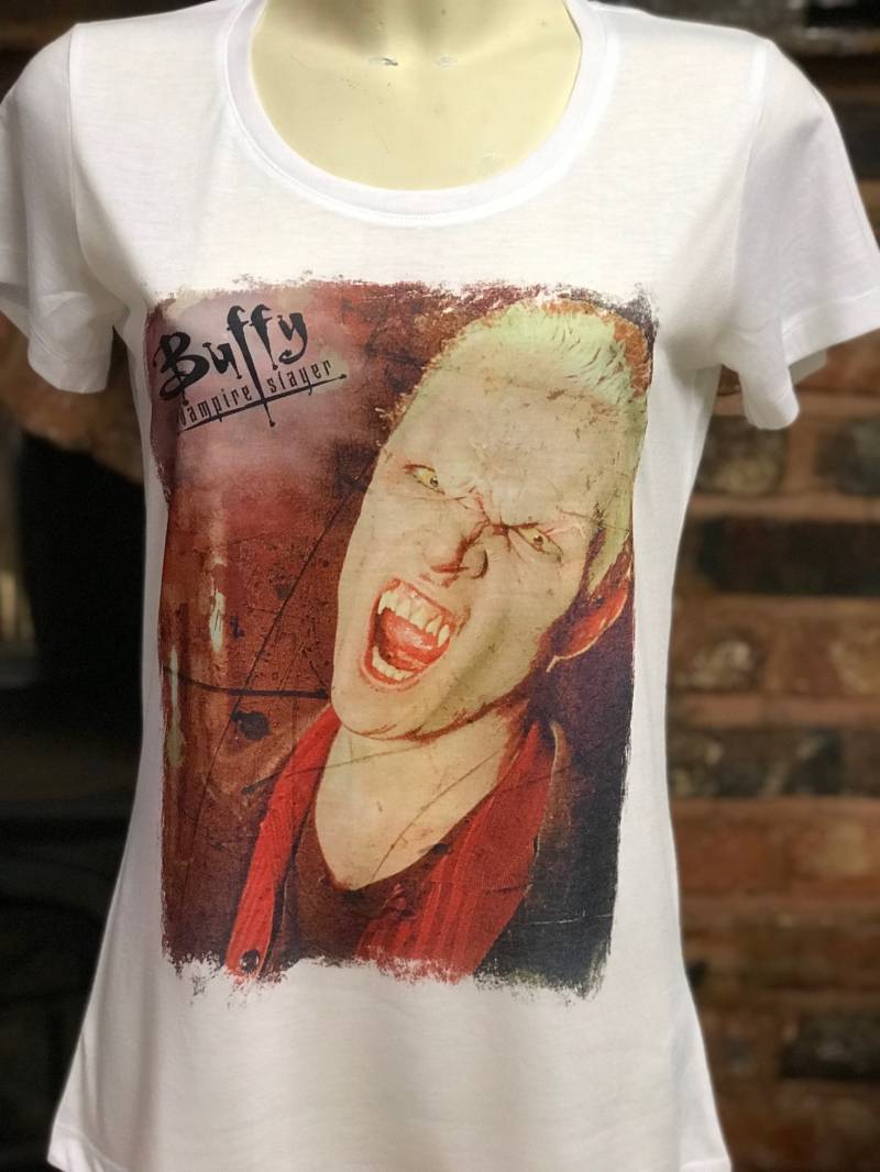Buffy The Vampire Slayer - Spike T-Shirt. Herren Und Damen Alle Größen von Hellmouth