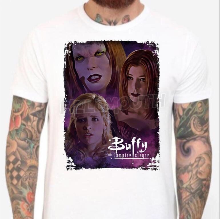Buffy The Vampire Slayer - Und Willow Staffel 3, Weißes T-Shirt Männer & Frauen Alle Größen von Hellmouth