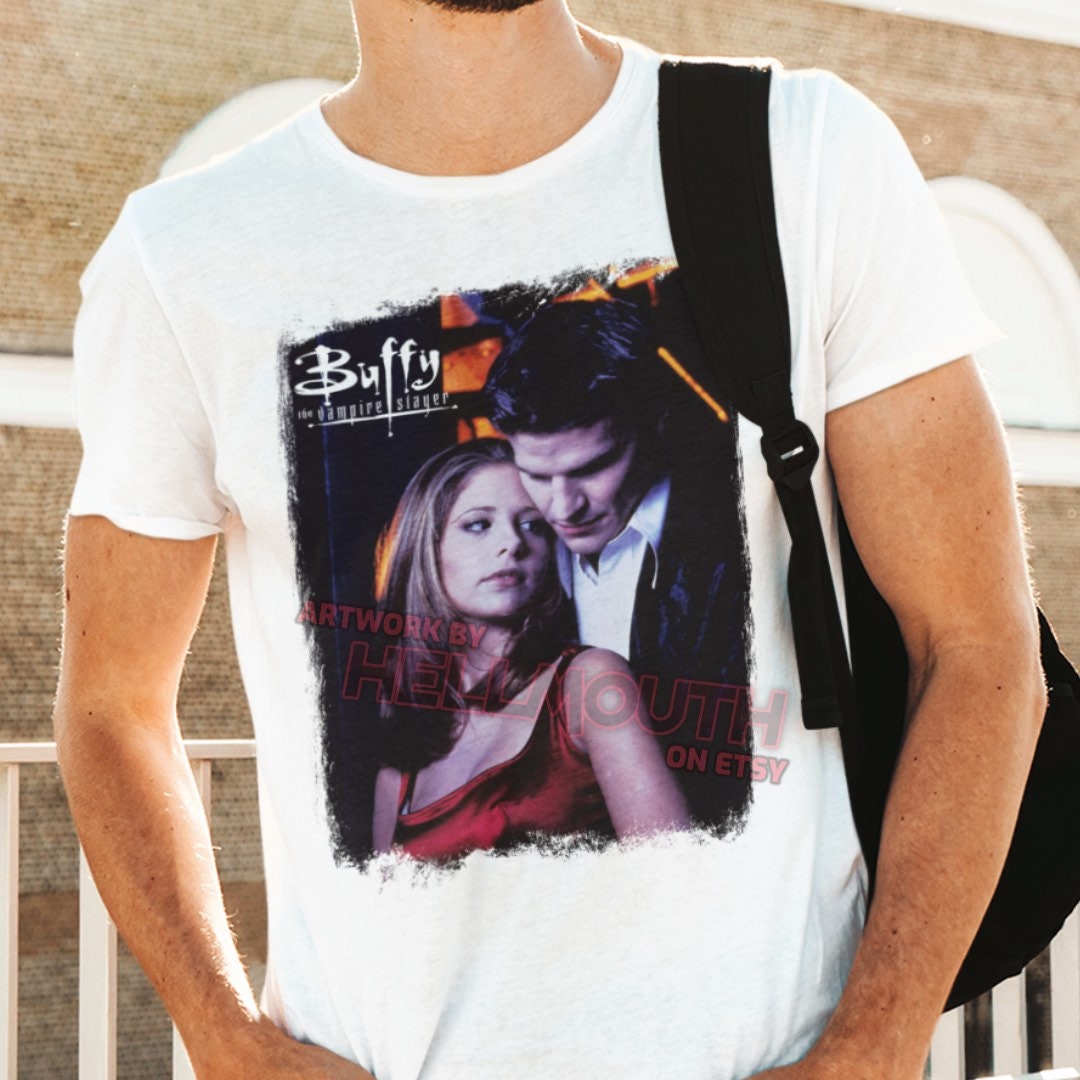 Buffy The Vampire Slayer - Weißes T-Shirt & Angel Staffel 1. Männer Und Frauen Alle Größen von Hellmouth