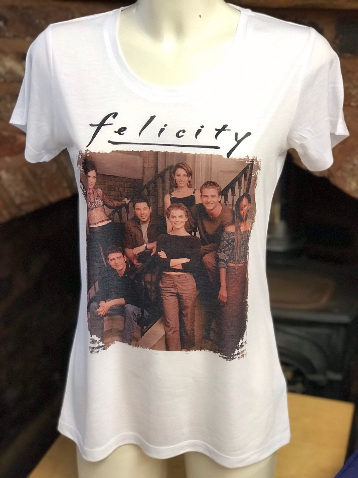 Felicity - Weißes T-Shirt. Herren & Damen Kerri Russell, Amy Jo Johnson, Scott Foley von Hellmouth