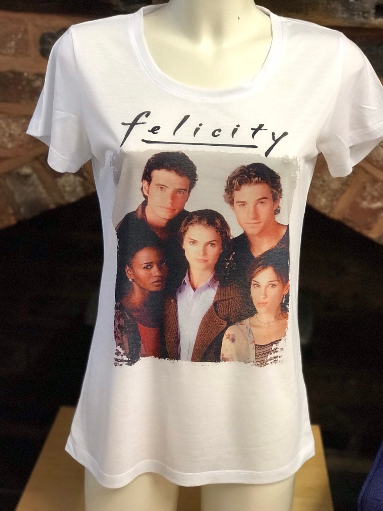 Felicity - Weißes T-Shirt. Herren & Damen Kerri Russell, Amy Jo Johnson, Scott Foley von Hellmouth