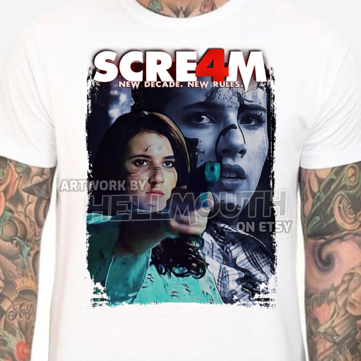 Screme 4 - T-Shirt. Jill Emma Roberts. Herren & Damen Alle Größen von Hellmouth