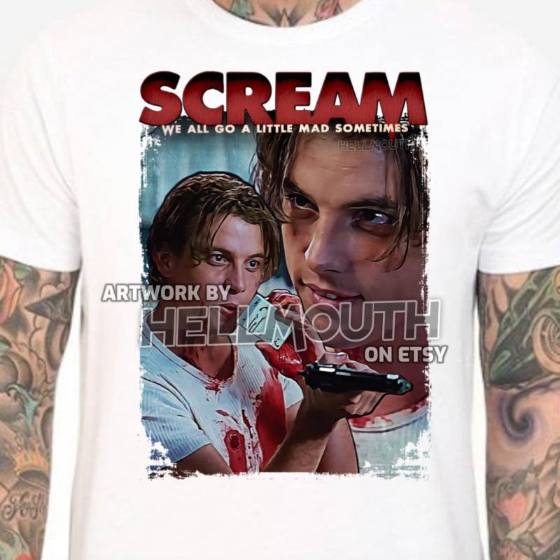 Screme Film T-Shirt. Billy Loomis - Skeet Ullrich. Herren & Damen Alle Größen von Hellmouth