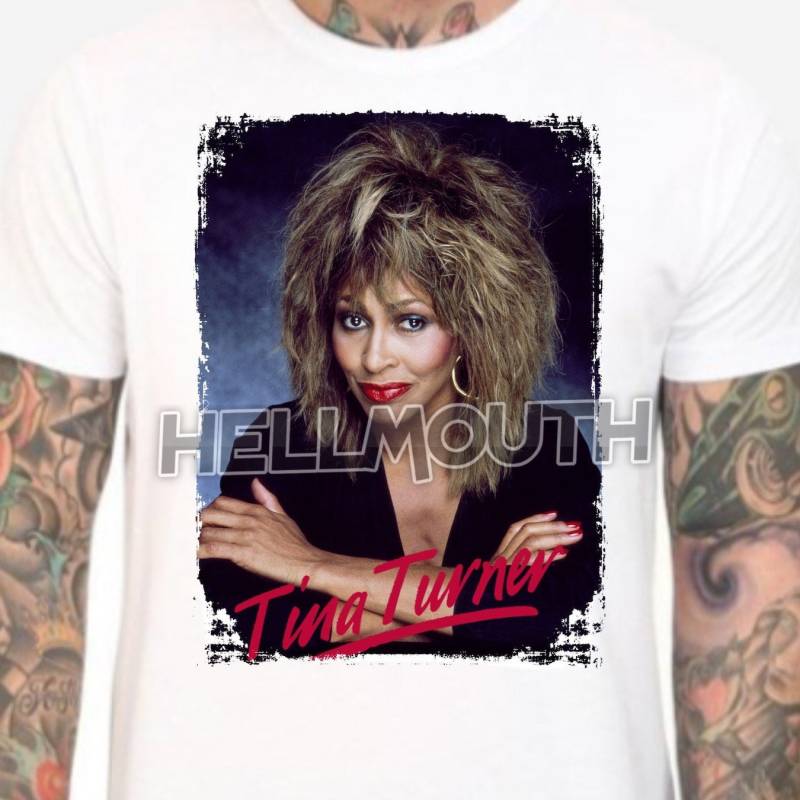 Tina Turner T Shirt - Weiß. Retro 80Er Jahre Herren & Damen Alle Größen. Musik-Reise von Hellmouth