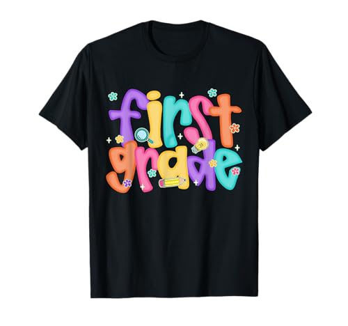 Erste Klasse: Erster Tag der Lehrerin, Schülerin, Mädchen, Kind T-Shirt Erste Klasse: Erster Tag der Lehrerin, Schülerin, Mädchen, Kind T-Shirt von Hello 1st Grade Team Elementary-School Apparel