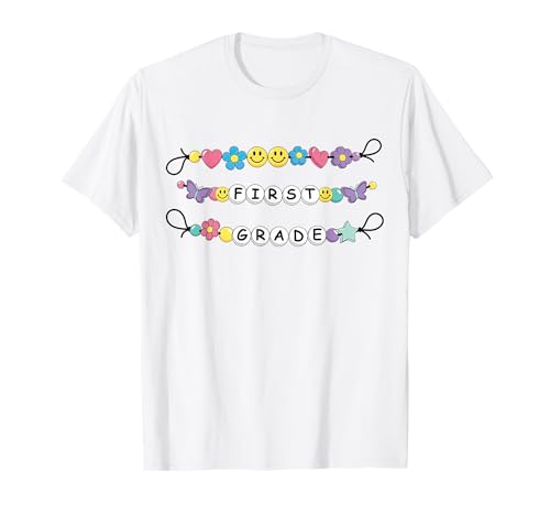 First Grade Freundschaftsarmband Erster Tag der 1. Klasse Mädchen T-Shirt First Grade Freundschaftsarmband Erster Tag der 1. Klasse Mädchen T-Shirt von Hello 1st Grade Team Elementary-School Apparel