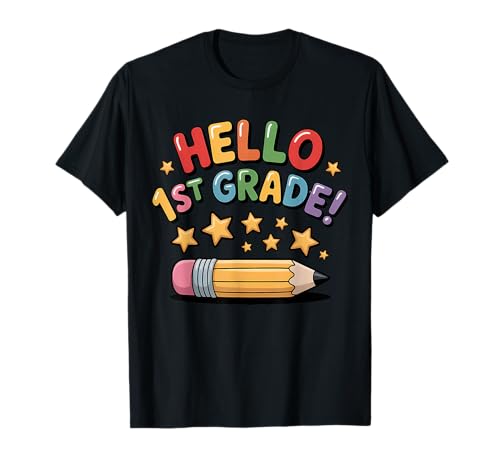 Hello 1st Grade for Kids Back to School Fun T-Shirt Hello 1st Grade for Kids Back to School Fun T-Shirt von Hello 1st Grade for Kids Back-to-School Fun By NKR