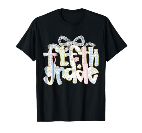 Floral Fifth Grade Kokette Schleife 5. Klasse Lehrer Mädchen Kind T-Shirt Floral Fifth Grade Kokette Schleife 5. Klasse Lehrer Mädchen Kind T-Shirt von Hello 5th Grade Team Elementary-School Apparel