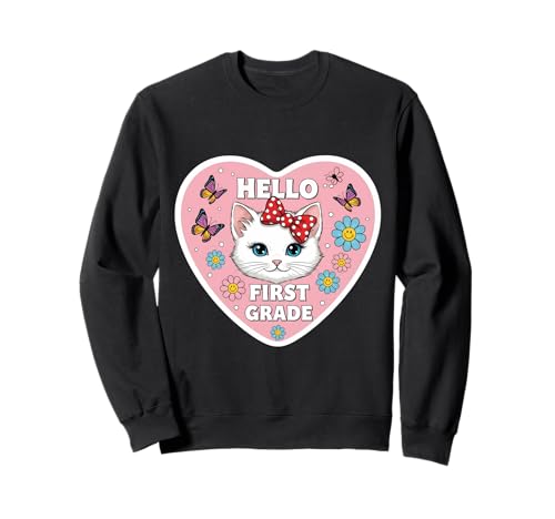 Hello First Grade 1. Klasse Mädchen Kätzchen Katze Back to School Sweatshirt Hello First Grade 1. Klasse Mädchen Kätzchen Katze Back to School Sweatshirt von Hello First Grade 1st Grader Girl Kitten Products