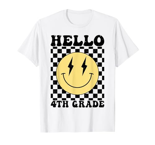 Hallo Lehrer der vierten Klasse, Kinder, zurück zur Schule, 4. Klasse T-Shirt Hallo Lehrer der vierten Klasse, Kinder, zurück zur Schule, 4. Klasse T-Shirt von Hello Fourth Grade Back To School