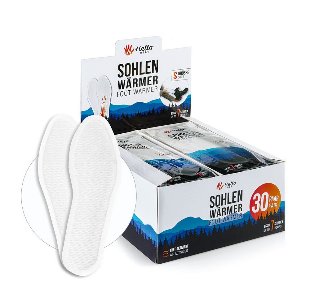 Hello HEAT Fußwärmer 30 Sohlenwärmer Hello Heat - Größe S, 30-tlg., sofort einsetzbar * ideal in Winter- und Ski-Schuhen Hello HEAT Fußwärmer 30 Sohlenwärmer Hello Heat - Größe S, 30-tlg., sofort einsetzbar * ideal in Winter- und Ski-Schuhen von Hello HEAT