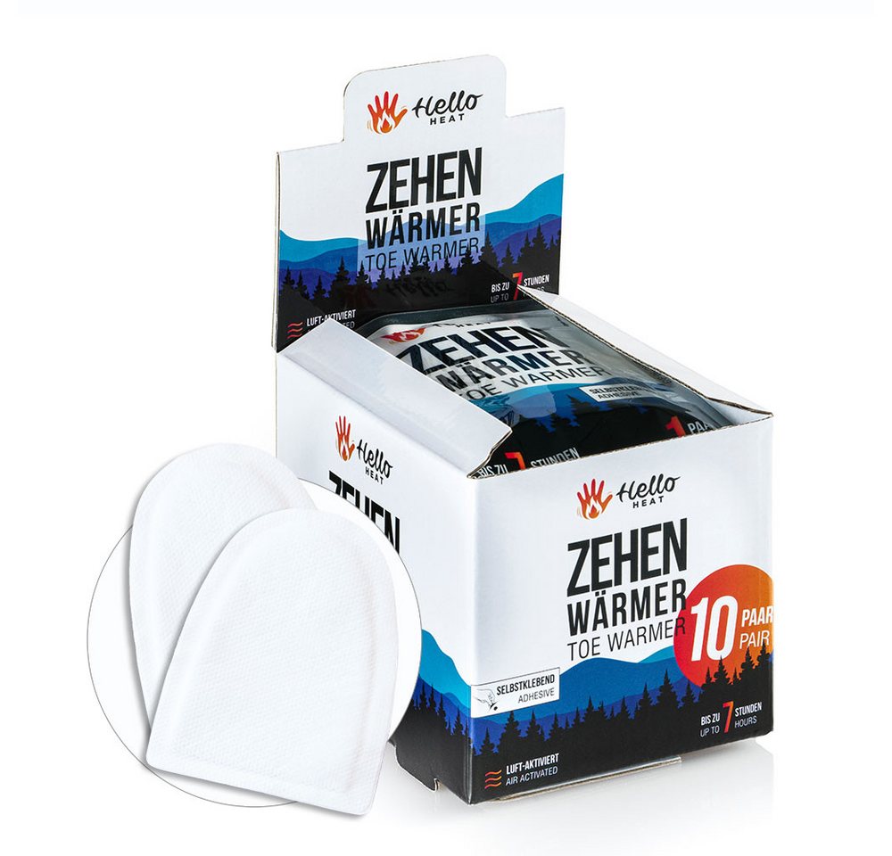Hello HEAT Fußwärmer 10 Paar Hello Heat Zehenwärmer, 10-tlg., Ideal in Winter- und Ski-Schuhen Hello HEAT Fußwärmer 10 Paar Hello Heat Zehenwärmer, 10-tlg., Ideal in Winter- und Ski-Schuhen von Hello HEAT