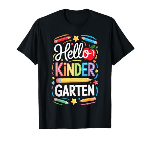 Hello Kindergarten Shirt Junge Mädchen Lehrer Back To School T-Shirt Hello Kindergarten Shirt Junge Mädchen Lehrer Back To School T-Shirt von Hello Kindergarten Shirts