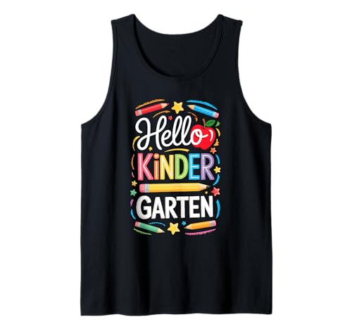 Hello Kindergarten Shirt Junge Mädchen Lehrer Back To School Tank Top Hello Kindergarten Shirt Junge Mädchen Lehrer Back To School Tank Top von Hello Kindergarten Shirts