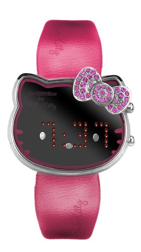 Hello Kitty Damen Digital Quarz Uhr mit Leder Armband CT.7104L/23 von Chronotech