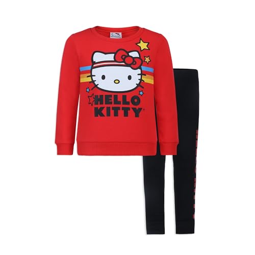 Hello Kitty 2 Piece Red Striped Pullover Sweater with Black Legging Set (6X-Large) von Hello Kitty