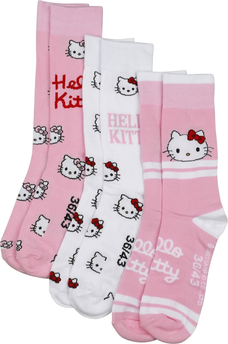 Hello Kitty - Anime Socken  - für Damen - Größe  multicolor  - Lizenzierter Fanartikel von Hello Kitty