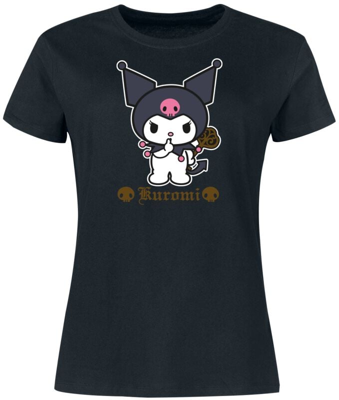 Hello Kitty - Anime T-Shirt - Hello Kitty and Friends - Kuromi - S bis XXL - für Damen - Größe XL - schwarz  - EMP exklusives Merchandise! von Hello Kitty