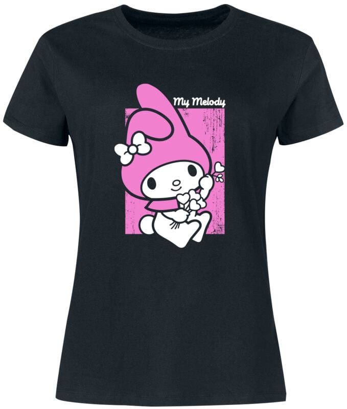 Hello Kitty - Anime T-Shirt - Hello Kitty and Friends - My Melody - S bis 3XL - für Damen - Größe XL - schwarz  - EMP exklusives Merchandise! von Hello Kitty