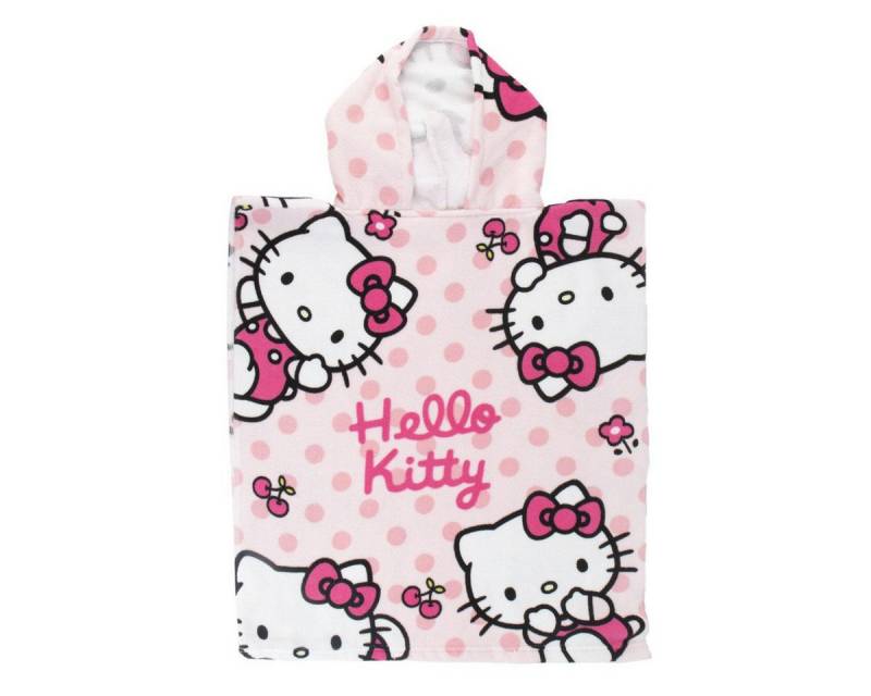 Hello Kitty Badeponcho Kinder Mikrofaser– Strandponcho mit Kapuze von Hello Kitty