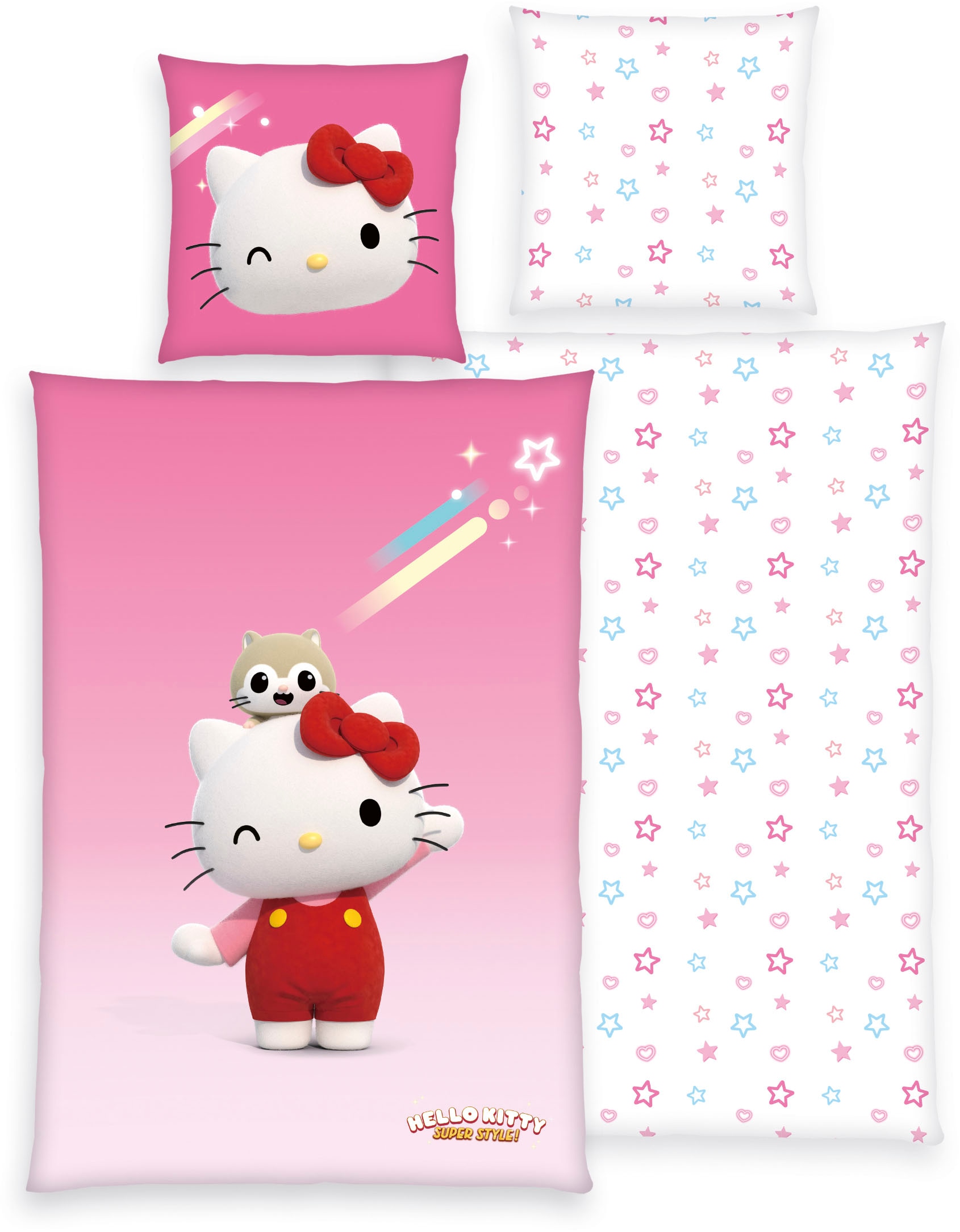 Hello Kitty Bettwäsche "Hello Kitty", (2 tlg.), mit niedlichem Motiv von Hello Kitty