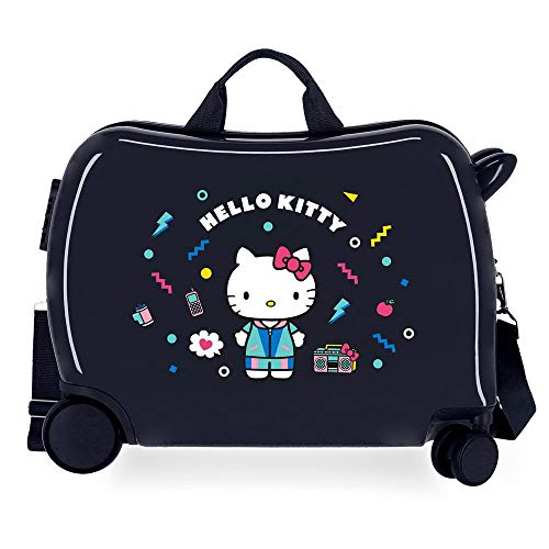 Hello Kitty Castle Kinder-Koffer Blau 50x39x20 cms Hartschalen ABS Kombinationsschloss 38L 2,1Kgs 4 Räder Handgepäck von Hello Kitty