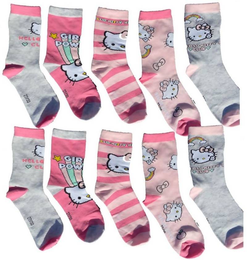 Hello Kitty Feinsocken HELLO KITTY Mädchen Socken Feinstrümpfe Rose Gr. 27 28 29 30 31 32 33 34 35 36 37 38 Kindersocken von Hello Kitty