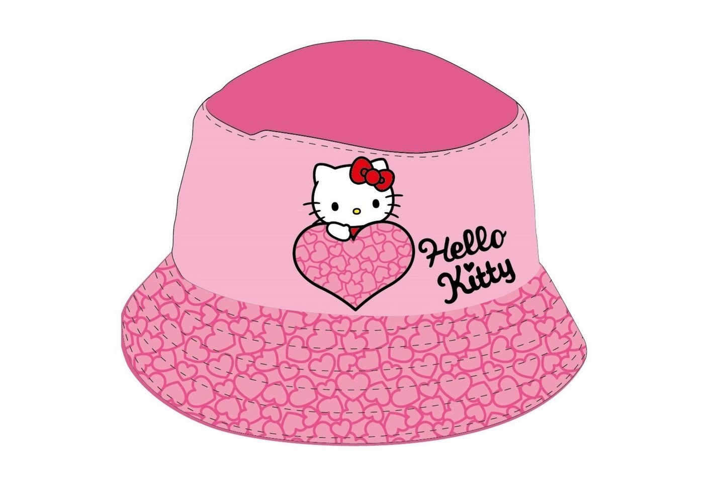 Hello Kitty Fischerhut Sonnenhut für Kinder UV-Schutz Fischerhut & Strandhut von Hello Kitty