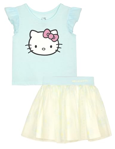 Hello Kitty Girls 2-Piece T-Shirt and Skirt Set, Blue, 4 Hello Kitty Girls 2-Piece T-Shirt and Skirt Set, Blue, 4 von Hello Kitty
