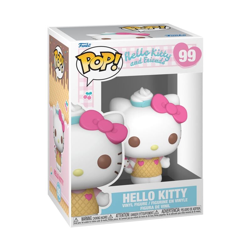 Hello Kitty Hello Kitty and Friends - Hello Kitty (Ice Cream) Vinyl Figur 99 Funko Pop! multicolor von Hello Kitty