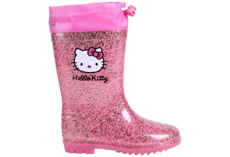 Hello Kitty Hello Kitty mit Glitzer Gummistiefel Mädchen Regenstiefel Gr. 25 - 32 von Hello Kitty