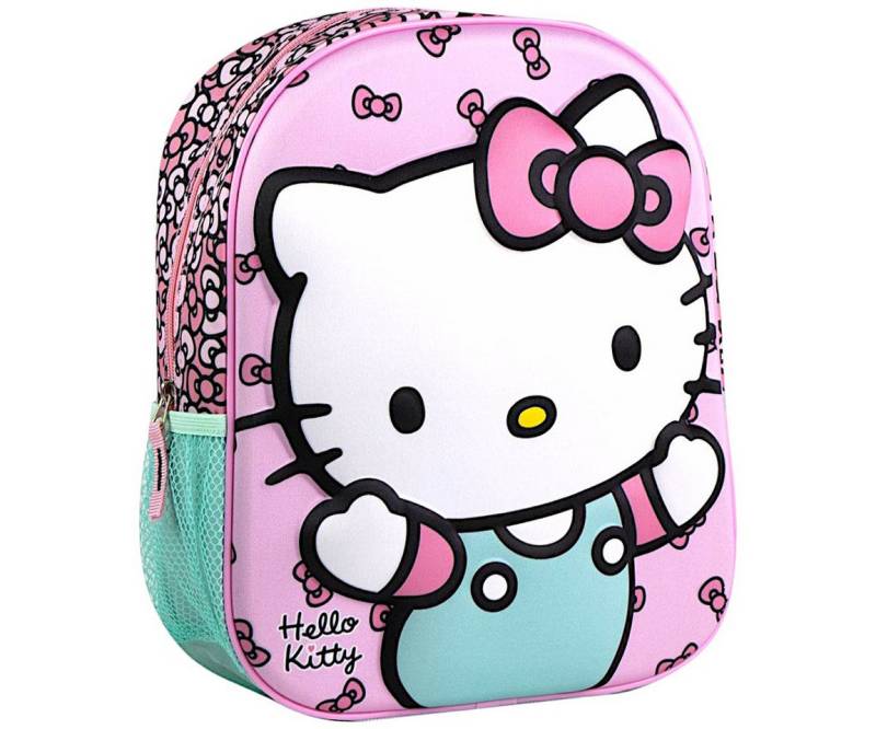 Hello Kitty Kindergartentasche, 3D Kinder-Rucksack 31x25x10 cm von Hello Kitty