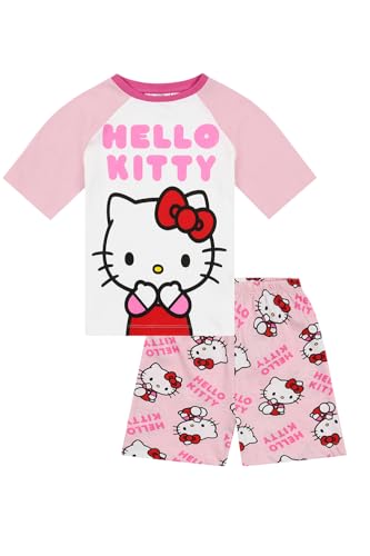 Hello Kitty Kurzes Pyjama-Set für Mädchen, rose, 10-11 Years von Hello Kitty