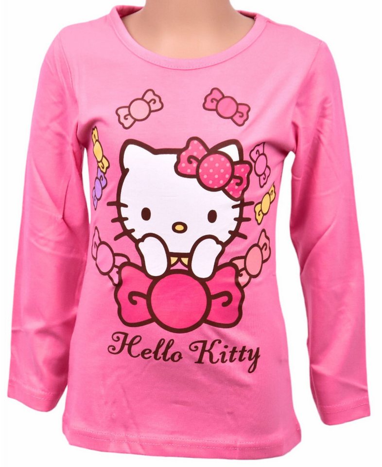 Hello Kitty Langarmshirt Mädchen Shirt aus Baumwolle Gr. 92- 116 cm von Hello Kitty