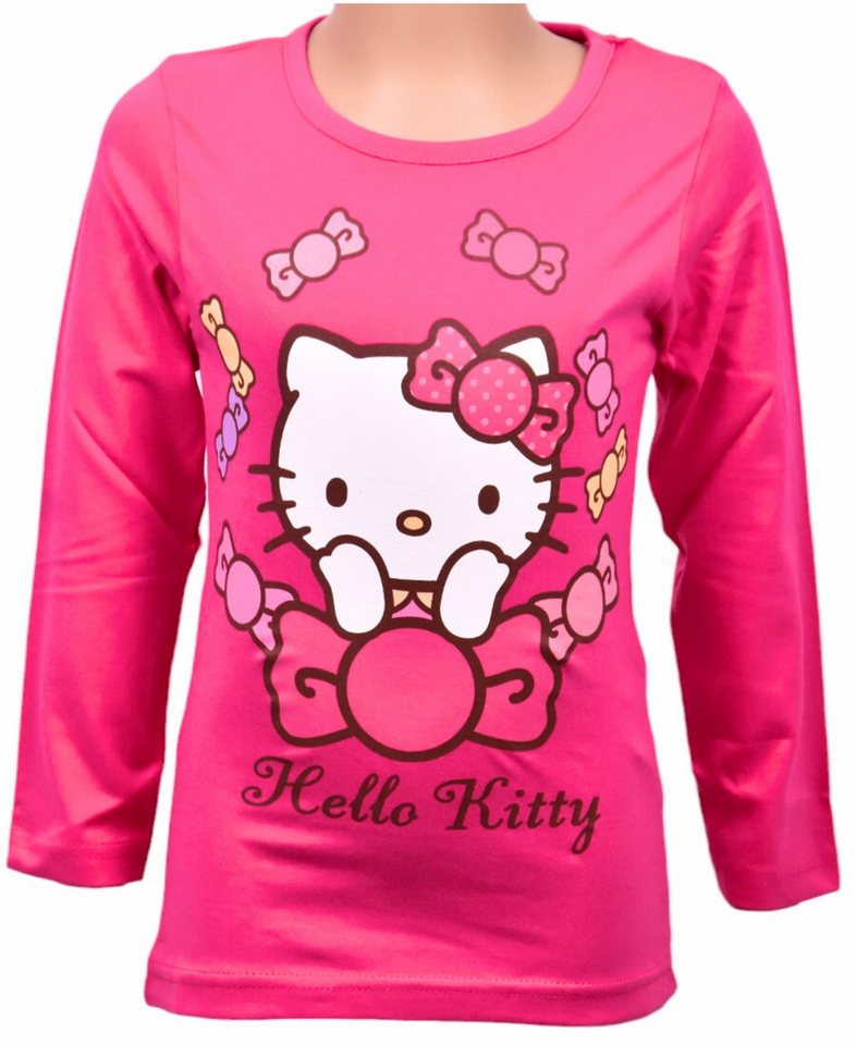 Hello Kitty Langarmshirt Mädchen Shirt aus Baumwolle Gr. 92- 116 cm von Hello Kitty