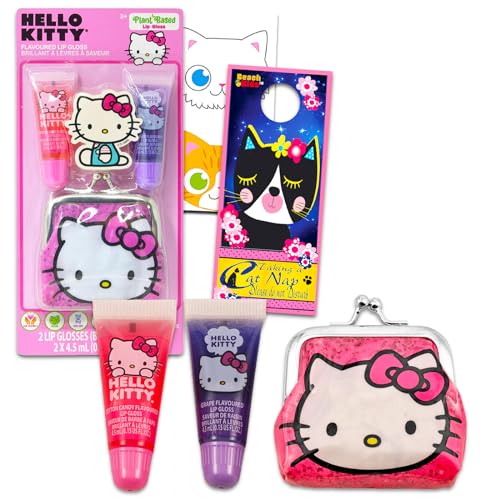 Hello Kitty Lip Balm Tubes - Bundle with 2 Hello Kitty Lip Balms in Assorted Flavors for Party Favors Plus Coin Purse, Stickers, More | Hello Kitty Party Favors von Hello Kitty