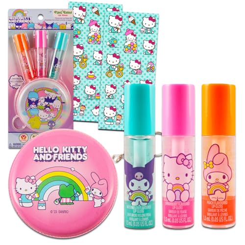 Hello Kitty Lip Gloss & Coin Purse For Beauty - Bundle with 3 Hello Kitty Lip Gloss in Assorted Flavors for Party Favors Plus Coin Purse, & More | Hello Kitty Party Favors Hello Kitty Lip Gloss & Coin Purse For Beauty - Bundle with 3 Hello Kitty Lip Gloss in Assorted Flavors for Party Favors Plus Coin Purse, & More | Hello Kitty Party Favors von Hello Kitty