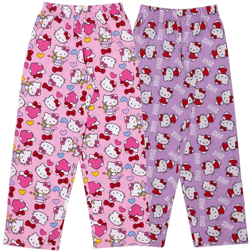 Hello Kitty Mädchen-Schlafanzughose, 100% Baumwolle, 2er-Pack, Rosa, Größe 11-12 Jahre von Hello Kitty